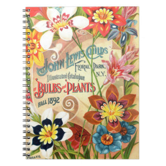 Caderno Espiral Notebook Frente Botânico Vitoriano