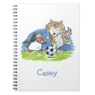 Caderno Espiral Notebook Furry Friends Futebol Spiral