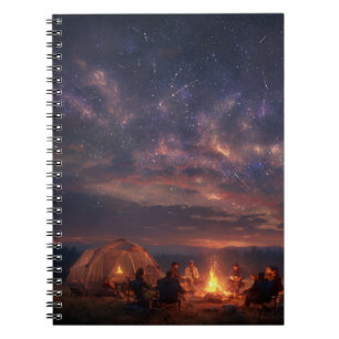 Caderno Espiral Notebook Galaxy Campfire Starry Night