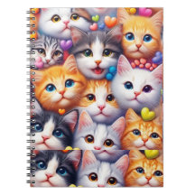Notebook Gato Bonito Rostos Siral