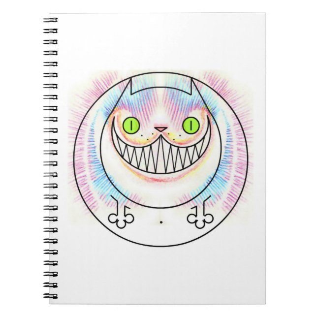 Caderno Espiral Notebook Gato Gordo Cheshire Cat Spiral (Frente)