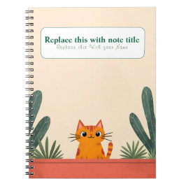 Caderno Espiral Notebook Gato Kawaii Cute Personalizado