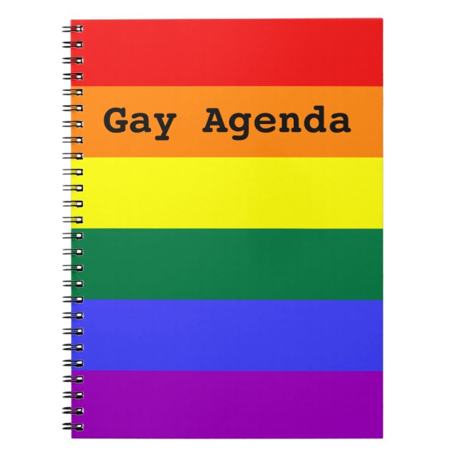 Caderno Espiral Notebook Gay Agenda Solid Stripe (Frente)