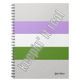 Caderno Espiral Notebook Genderqueer Pride