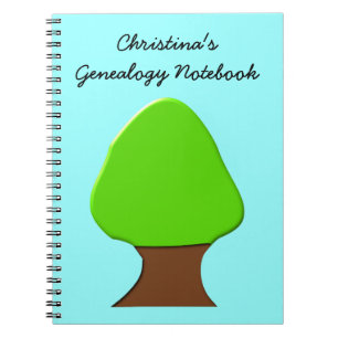 Caderno Espiral Notebook genealógico personalizável em árvore