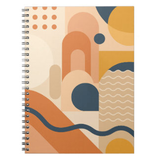 Caderno Espiral Notebook Geométrico - Abstrato moderno