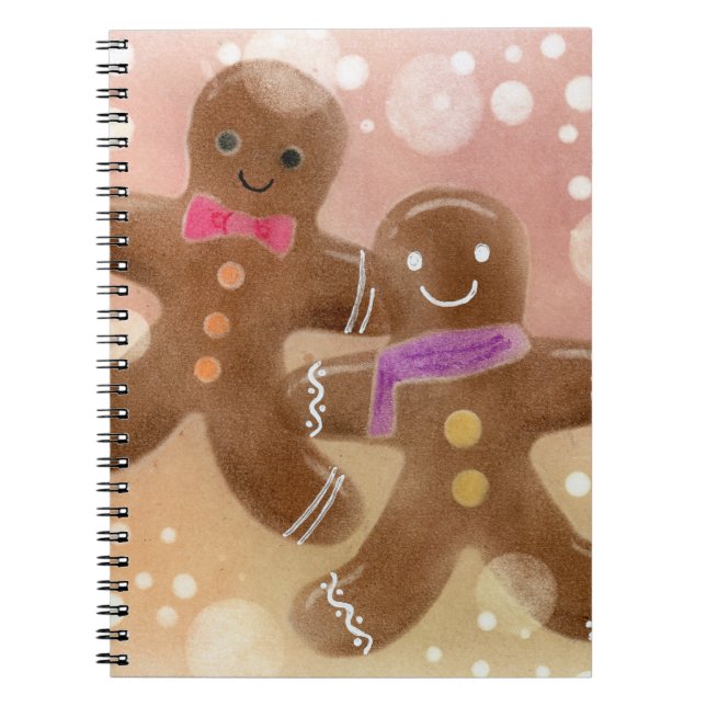 Caderno Espiral Notebook Gingerbird Men Foto Espiral (Frente)