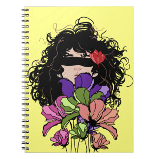 Caderno Espiral Notebook Girl & Flowers