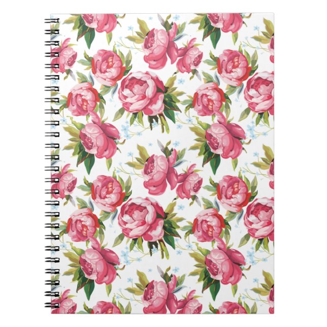 Caderno Espiral Notebook Girly Floral (Frente)