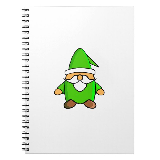 Caderno Espiral Notebook Gnomo de Cartoon Bonito (Frente)