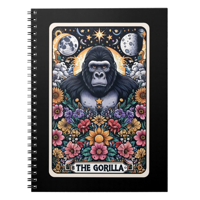 Caderno Espiral Notebook Gorilla Spirit Tarot Card (Frente)