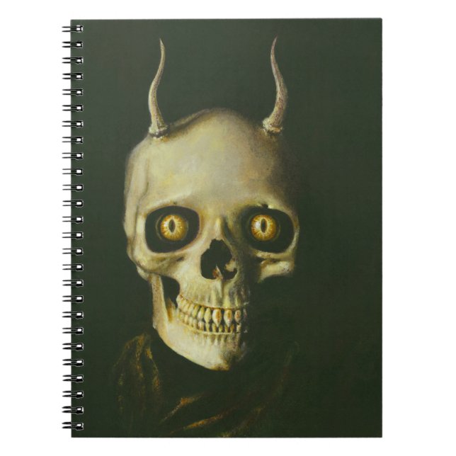Caderno Espiral Notebook Gótico Demônio Skull (Frente)