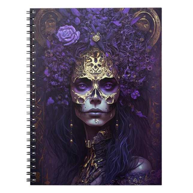 Caderno Espiral Notebook Gótico Queen Fantasy Art (Frente)