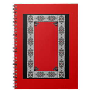 Caderno Espiral Notebook Gótico Vermelho e Negro