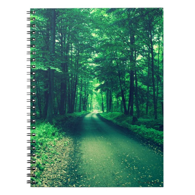 Caderno Espiral Notebook Green Road (Frente)