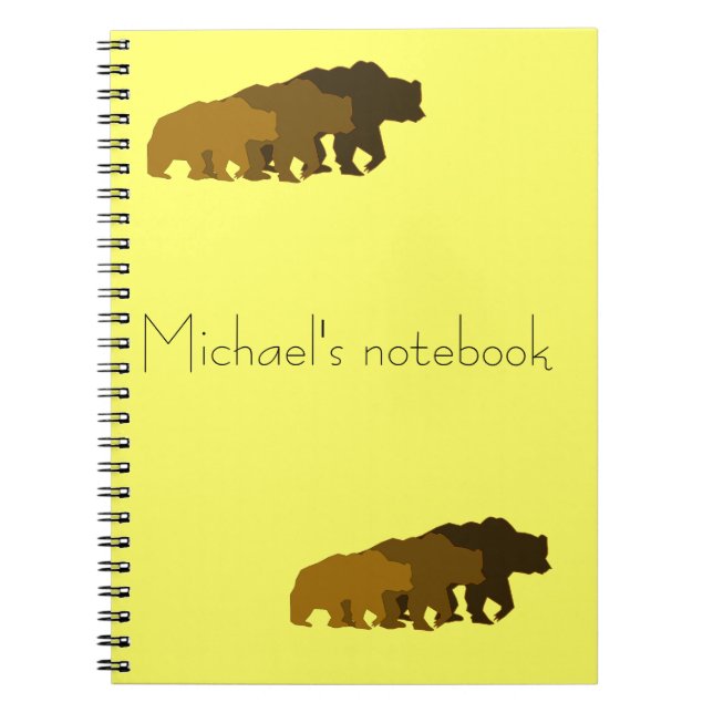 Caderno Espiral Notebook Grizzly Bears (Frente)