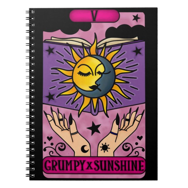 Caderno Espiral Notebook GrumpyXSunshine Tarot (Frente)