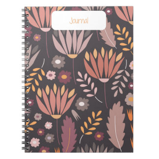 Caderno Espiral Notebook Gypsy Flower Bohemian Design