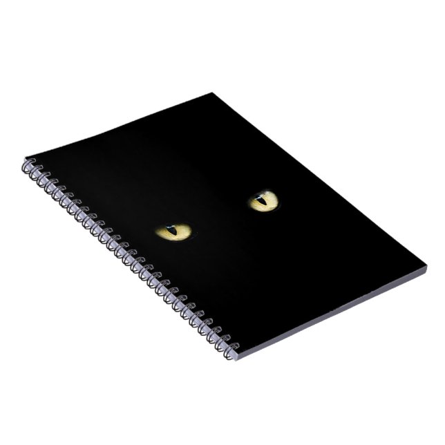 Caderno Espiral Notebook Halloween Black Cat Eyes (Lado Direito)