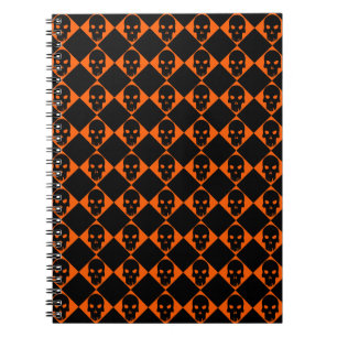 Caderno Espiral Notebook Halloween Black Skull