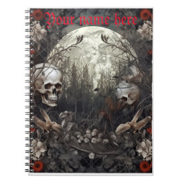 Caderno Espiral Notebook Halloween Skull