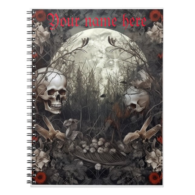 Caderno Espiral Notebook Halloween Skull (Frente)