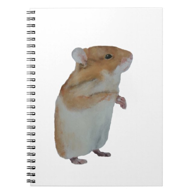 Caderno Espiral Notebook Hamster em Branco (Frente)