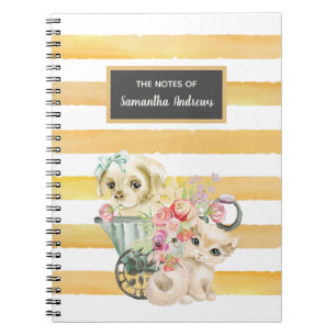Caderno Espiral Notebook Happy Kitten e Dog