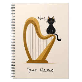 Caderno Espiral Notebook Harp Personalizado e Cat