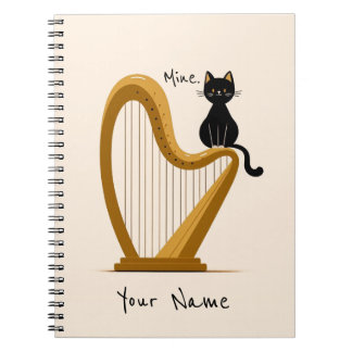 Caderno Espiral Notebook Harp Personalizado e Cat