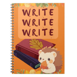 Caderno Espiral Notebook Hedgehog Escrevendo para Escritores e Aut