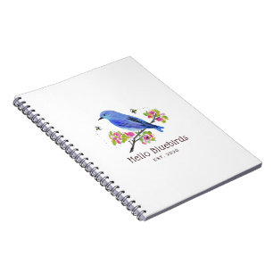 Caderno Espiral Notebook Hello Bluebird