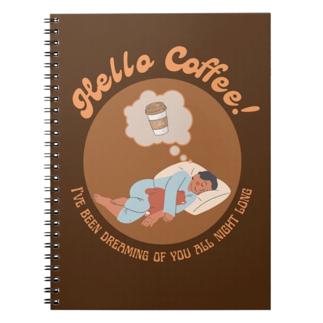Caderno Espiral Notebook Hello Coffee (Frente)