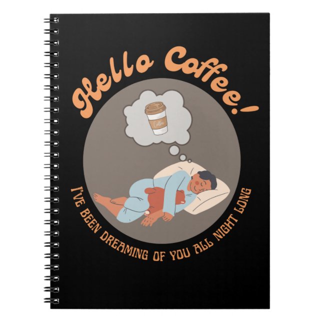 Caderno Espiral Notebook Hello Coffee (Frente)