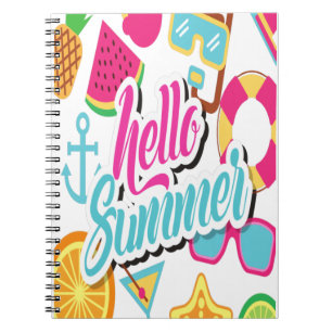 Caderno Espiral Notebook Hello Summer
