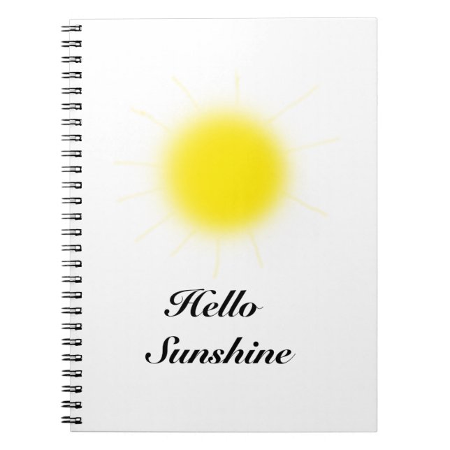 Caderno Espiral Notebook Hello Sunshine (Frente)