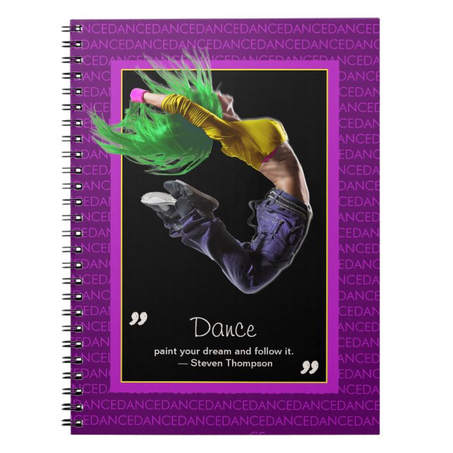 Caderno Espiral Notebook Hip Hop Dance (Frente)