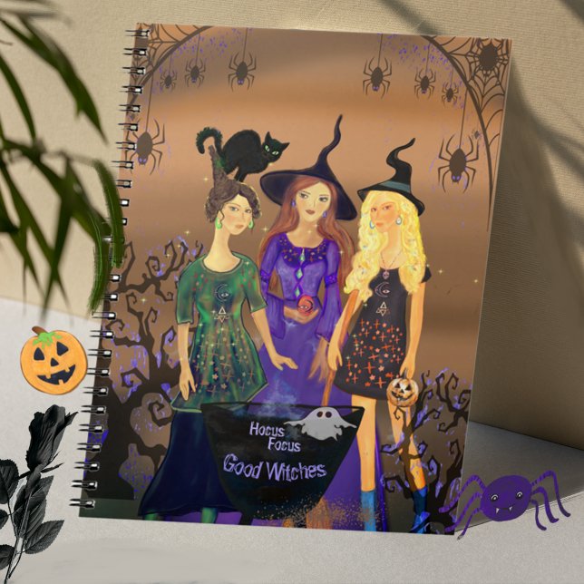 Caderno Espiral Notebook Hocus Pocus Good Witts Halloween (Hocus Pocus Good Witches Halloween Notebook)