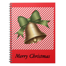 Caderno Espiral Notebook Holiday com Bell dourado