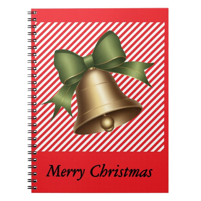Caderno Espiral Notebook Holiday com Bell dourado (Frente)