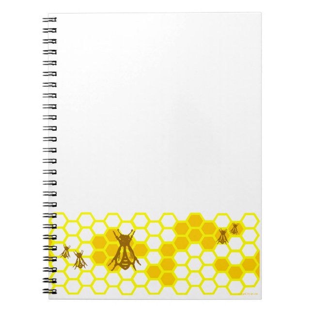 Caderno Espiral Notebook Honey Bee Honeycomb (Frente)
