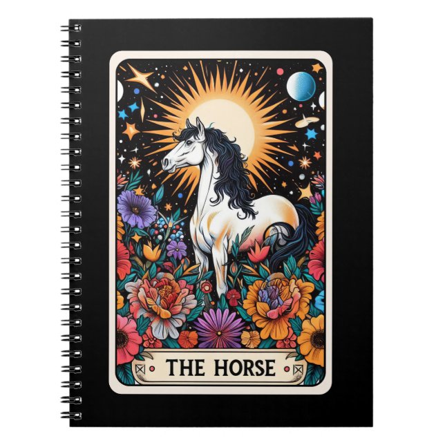 Caderno Espiral Notebook Horse Spirit Tarot Card (Frente)