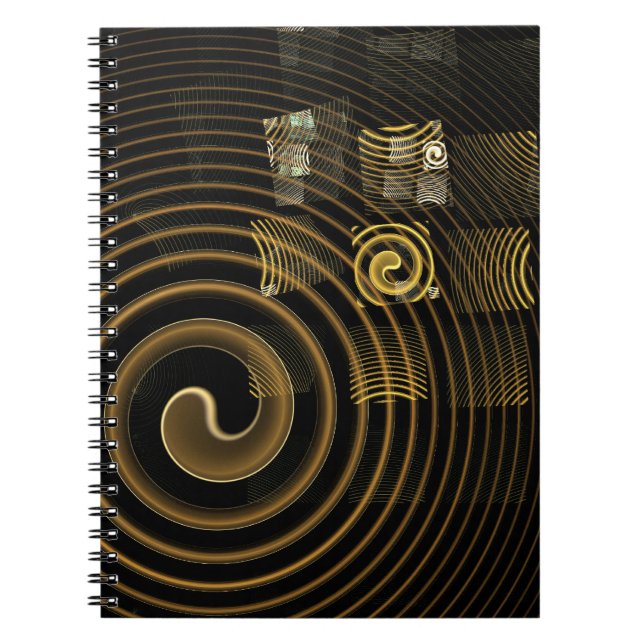 Caderno Espiral Notebook Hypnosis Abstrato Art (Frente)