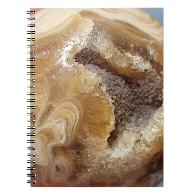 Caderno Espiral Notebook Impressão Calcite Laranja (Frente)