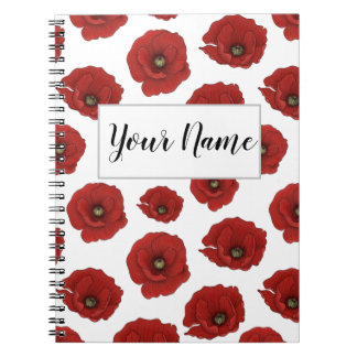 Caderno Espiral Notebook Impressão Poppy personalizado
