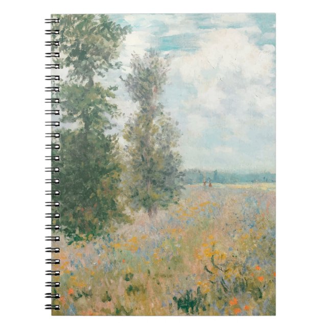 Caderno Espiral Notebook impressionista de Verão de Wildflower (Frente)