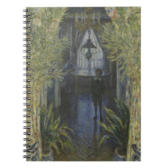 Caderno Espiral Notebook impressionista no interior do corredor so (Frente)