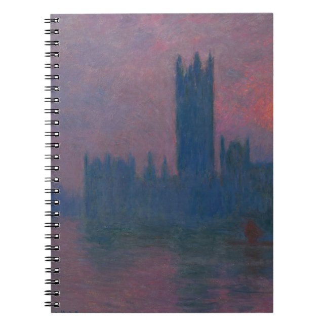 Caderno Espiral Notebook Impressionista Skyline em Londres (Frente)