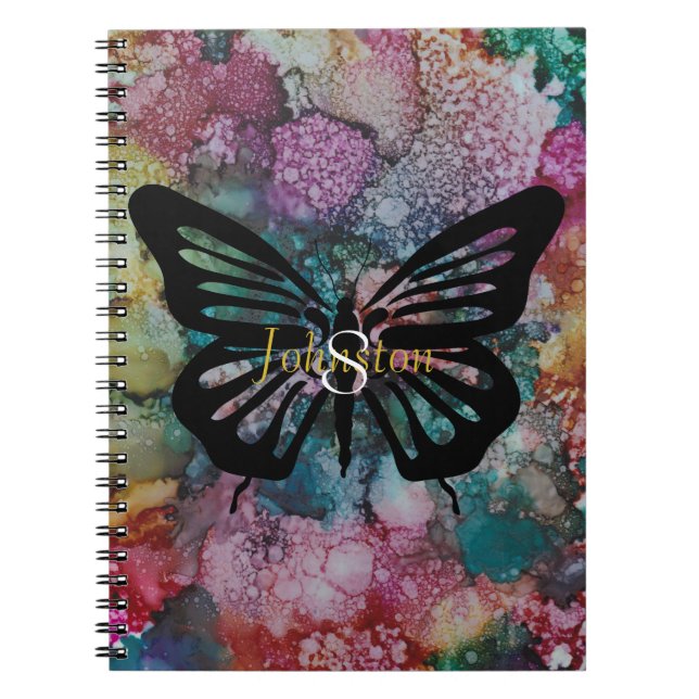 Caderno Espiral Notebook "Inkblots/Butterfly" Personalize (Frente)