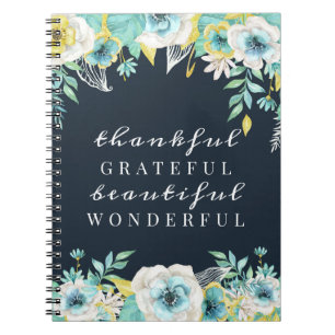 Caderno Espiral Notebook Inspiration Quote Floral e Diário